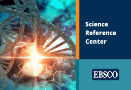 DNA with light shining through. Text reads Science Reference Center EBSCO