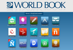 Screenshot of World Book research icons